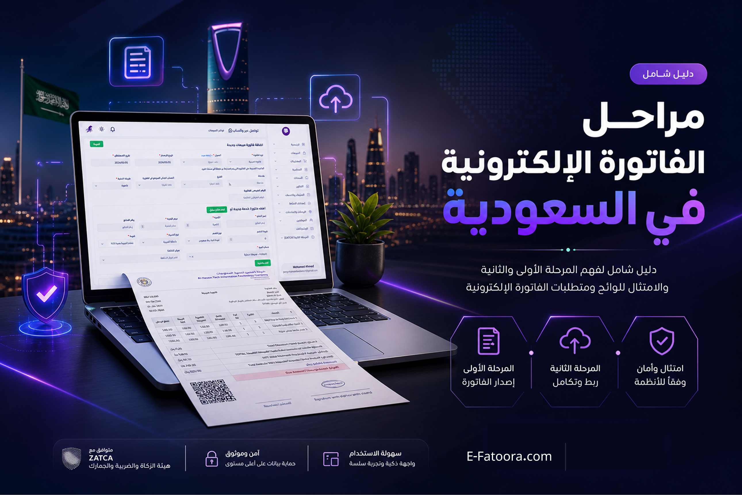 مراحل تطبيق الفاتورة الإلكترونية في السعودية